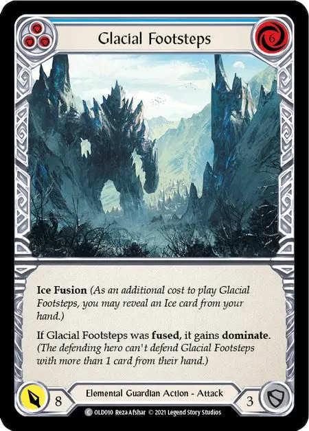 Glacial Footsteps (Blue) [Old010] (Tales Of Aria Oldhim Blitz Deck)  1St Edition Normal 1