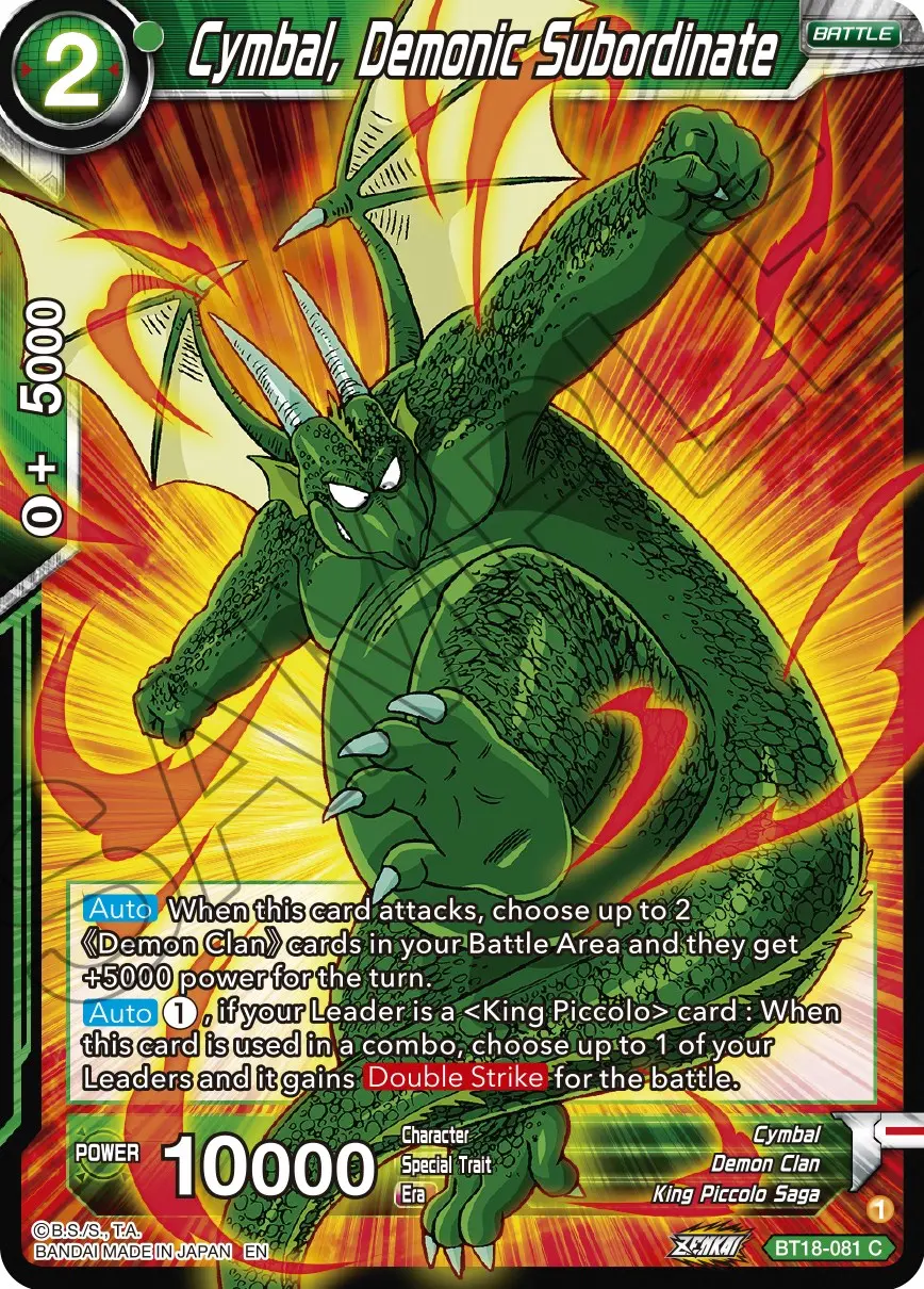 Cymbal, Demonic Subordinate (Bt18-081) [Dawn Of The Z-Legends] 1
