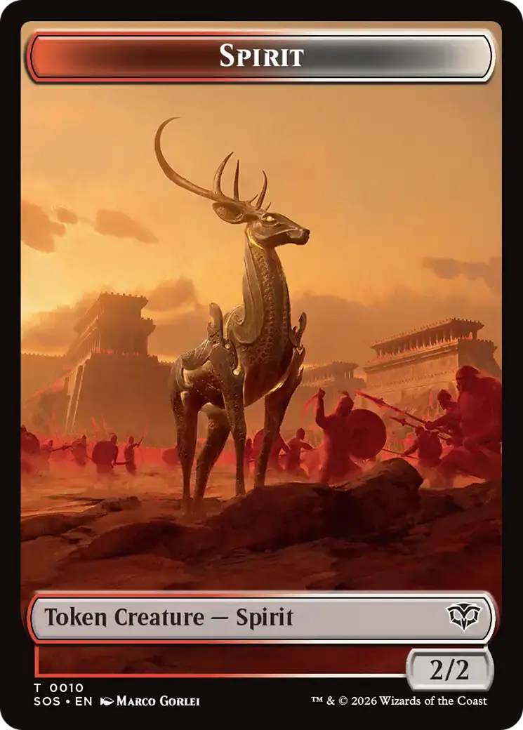 Fractal (0004) // Spirit (0010) Double-Sided Token [Secrets Of Strixhaven Tokens] 2