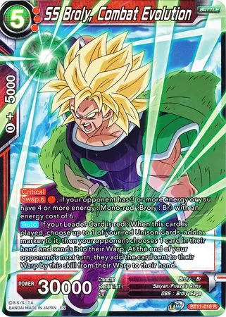Ss Broly, Combat Evolution (Bt11-015) [Vermilion Bloodline 2Nd Edition] 1