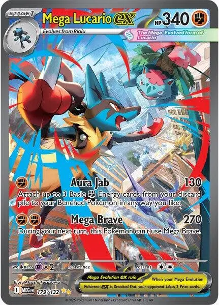 Mega Lucario Ex (179/132) [Mega Evolution: Base Set] 1