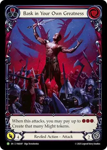 Bask In Your Own Greatness (Red) [Fab387] (Promo)  Rainbow Foil 1