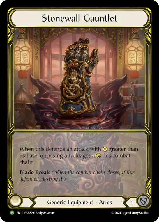 Stonewall Gauntlet (Golden) [Fab229] (Promo)  Cold Foil 1