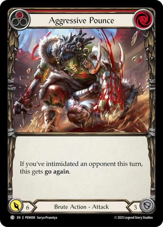 Aggressive Pounce (Red) (Regular) [Pen009] (Compendium Of Rathe) 1