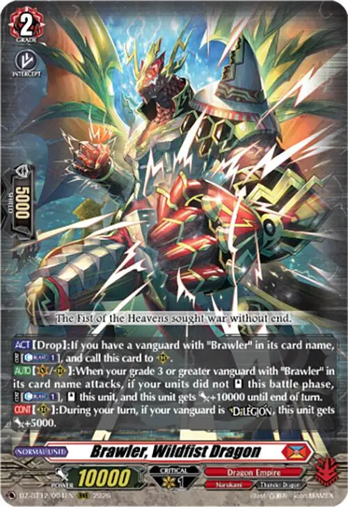 Brawler, Wildfist Dragon (Dz-Bt12/004En) [Chasm Of Lost Souls] 1