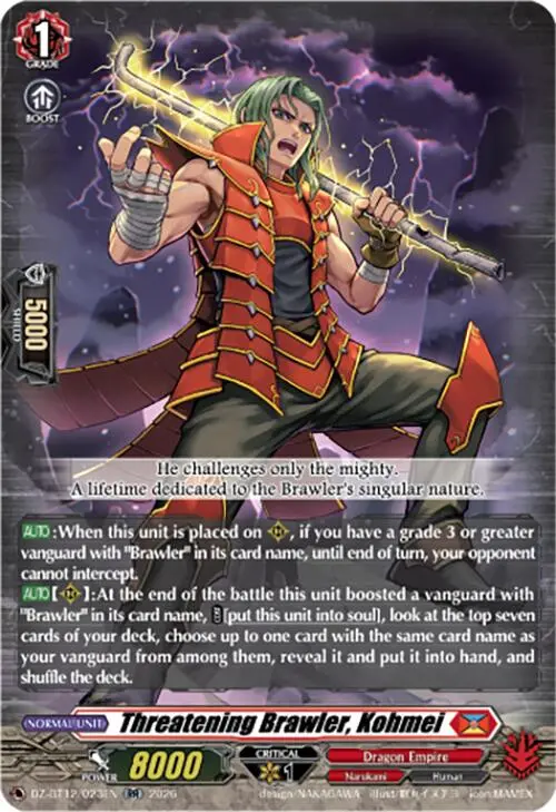 Threatening Brawler, Kohmei (Dz-Bt12/023En) [Chasm Of Lost Souls] 1