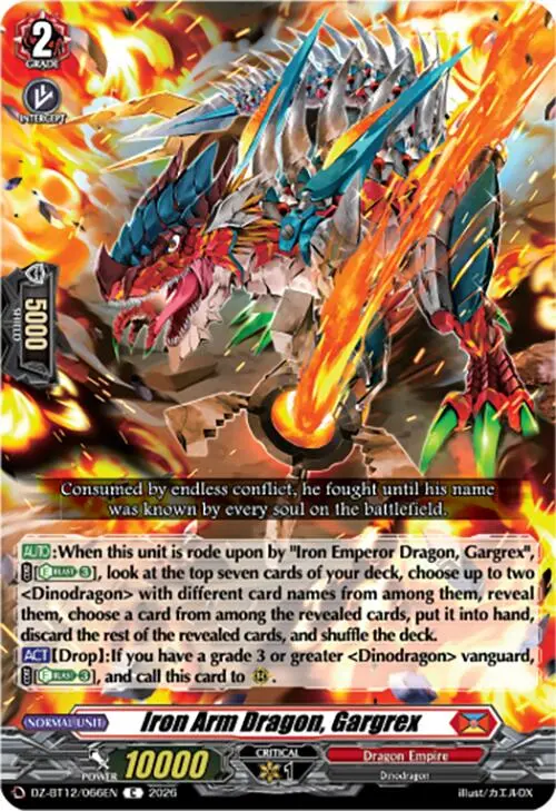 Iron Arm Dragon, Gargrex (Dz-Bt12/066En) [Chasm Of Lost Souls] 1
