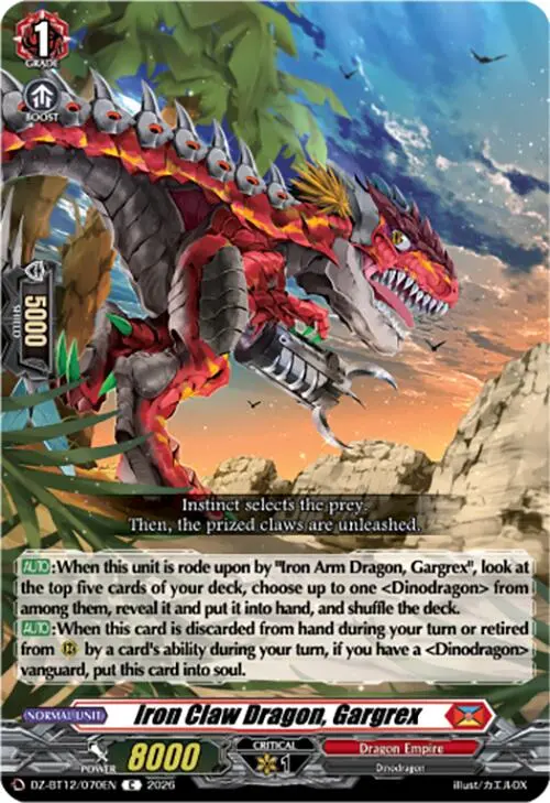 Iron Claw Dragon, Gargrex (Dz-Bt12/070En) [Chasm Of Lost Souls] 1