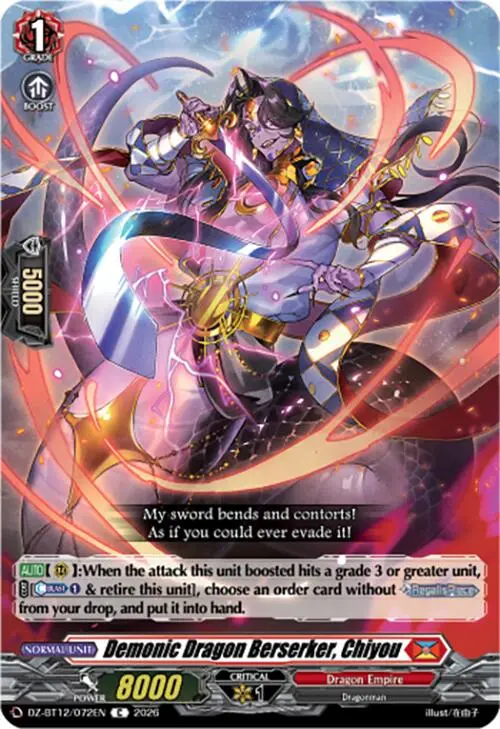 Demonic Dragon Berserker, Chiyou (Dz-Bt12/072En) [Chasm Of Lost Souls] 1