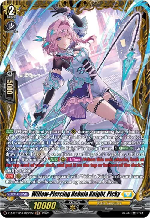 Willow-Piercing Nebula Knight, Picky (Dz-Bt12/Fr27en) [Chasm Of Lost Souls] 1