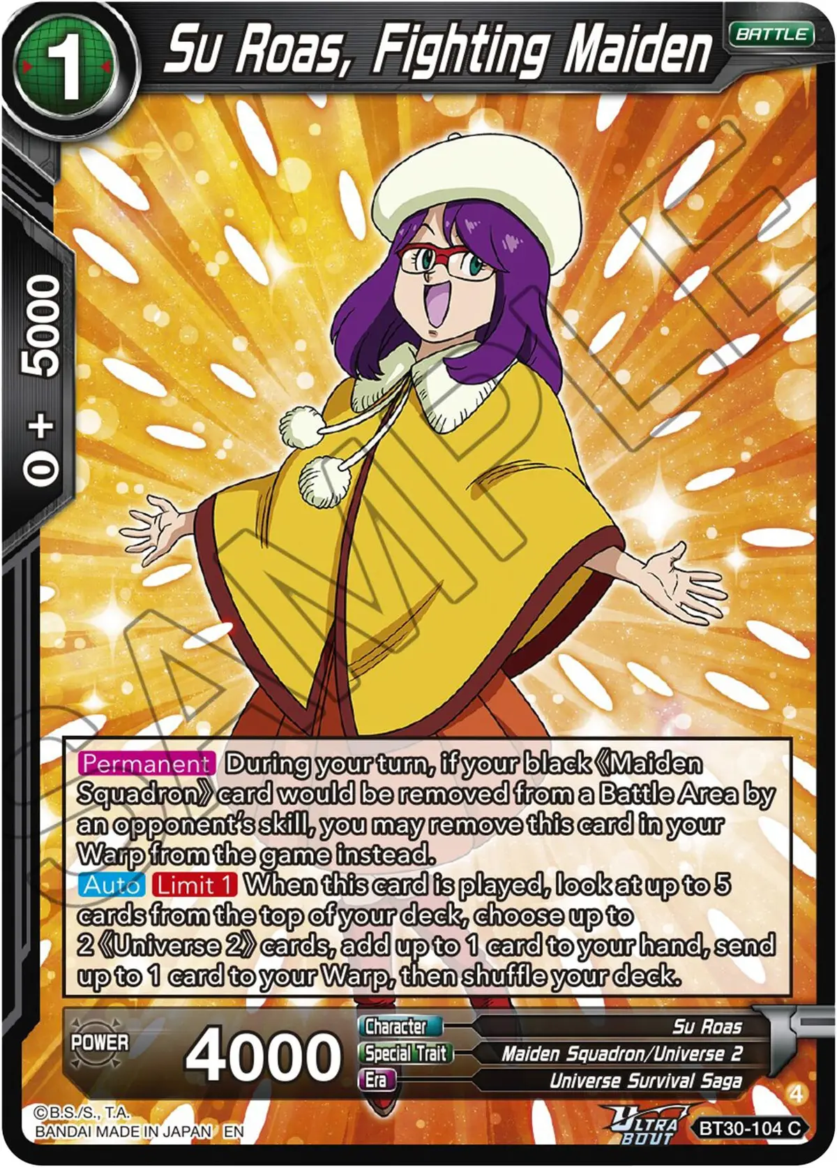 Su Roas, Fighting Maiden (Bt30-104) [Three Glorious Fighters] 1