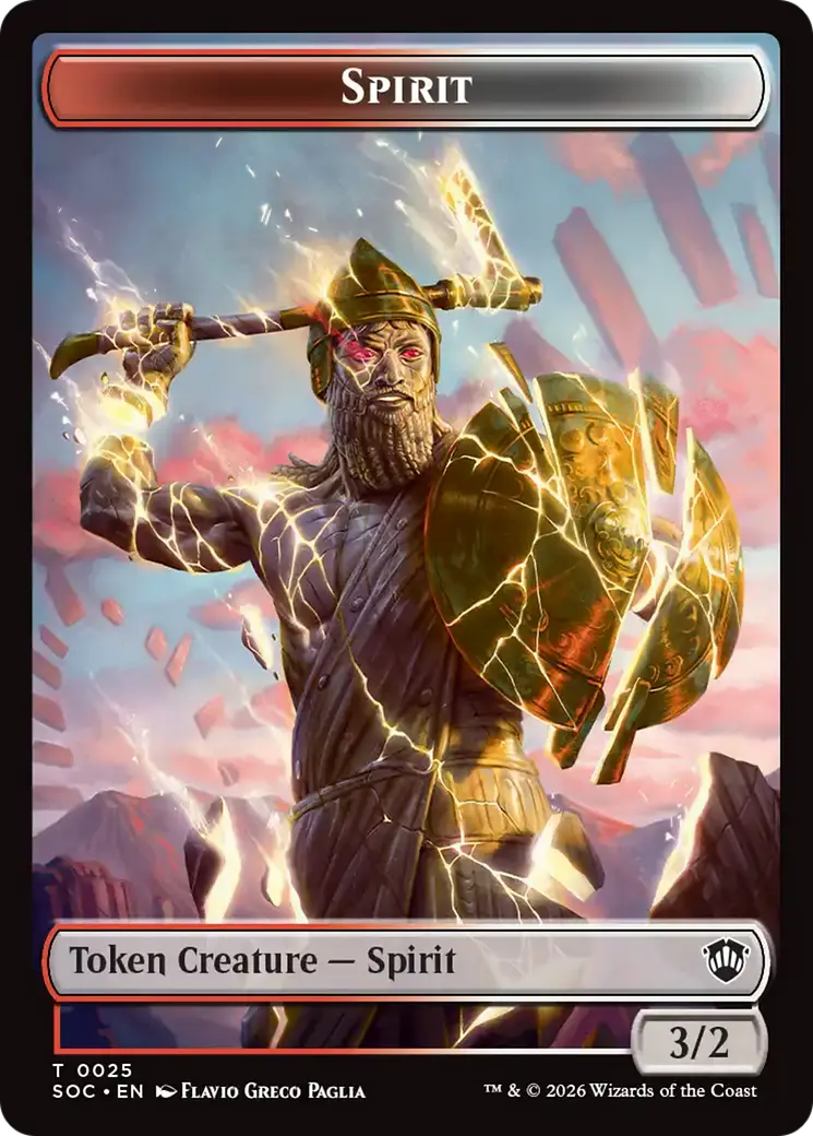 Spirit (0025) // Rogue Double-Sided Token [Secrets Of Strixhaven Commander Tokens] 1