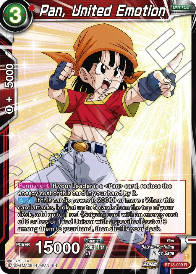 Pan, United Emotion (Bt18-009) [Dawn Of The Z-Legends] 1