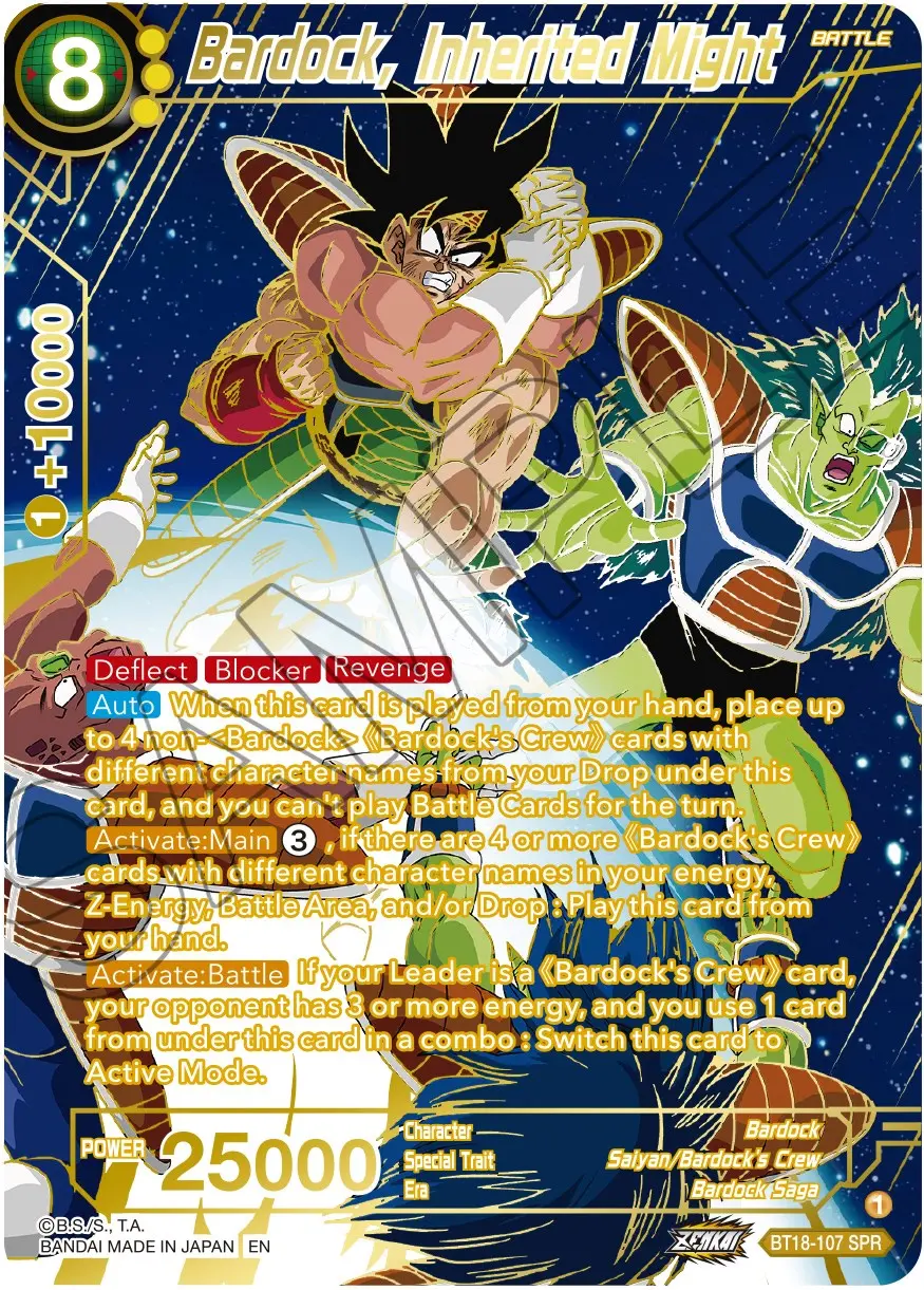 Bardock, Inherited Might (Spr) (Bt18-107) [Dawn Of The Z-Legends] 1