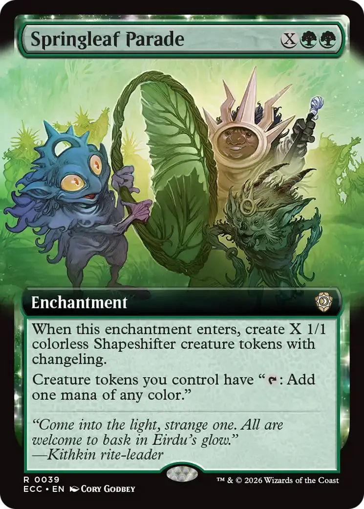 Springleaf Parade (Extended Art) [Lorwyn Eclipsed Commander] 1