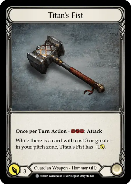Titan's Fist [Old002] (Tales Of Aria Oldhim Blitz Deck)  1St Edition Normal 1