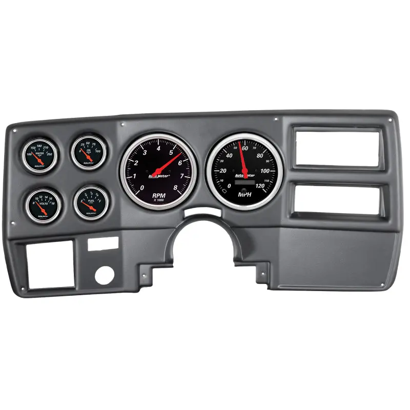 Autometer Designer Black Dash Kit For 1973–1983 Chevy Trucks And Suburbans (6-Gauge Layout) 1