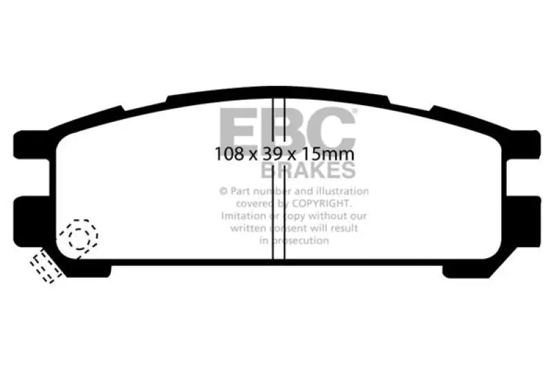 Ebc Bluestuff Rear Brake Pads For 1995–1996 Subaru Impreza 2.2L 1
