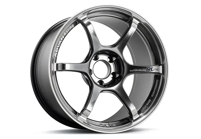 Advan Rg-4 Racing Wheel – 18×9 Inches, +25 Offset, 5×114.3 Bolt Pattern, Hyper Black W/ Ring Accent 1