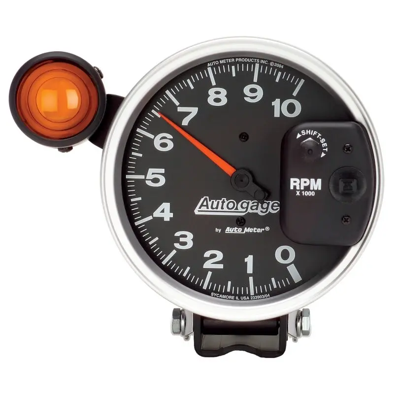 Autometer Monster Shift Lite 5-Inch Tachometer With 10,000 Rpm Range And Pedestal Mount 1