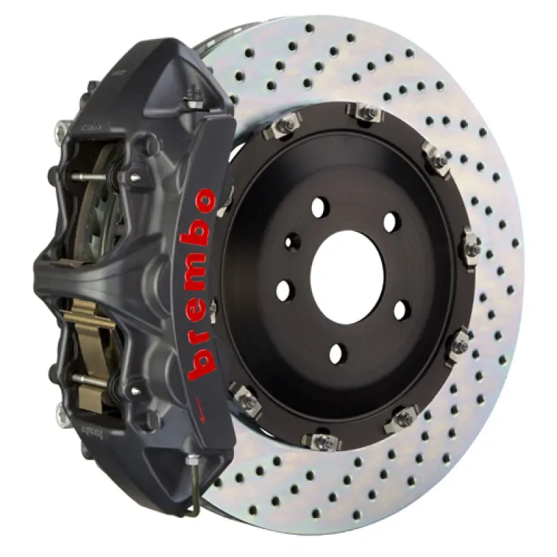Brembo Big Brake Kit For 2005–2007 Maserati Quattroporte Gts – Front, 6-Piston Calipers, 380×34 Mm Drilled Two-Piece Rotors 1