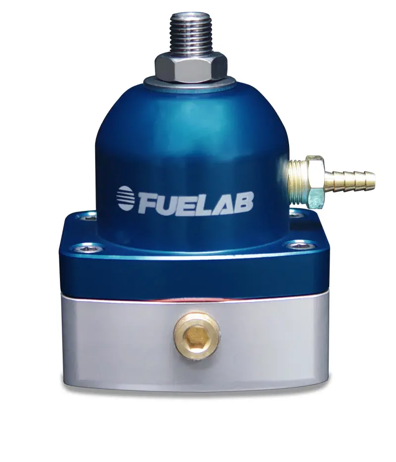 Fuelab 525 Efi Adjustable Fpr In-Line 90-125 Psi (1) -6An In (1) -6An Return - Blue 1