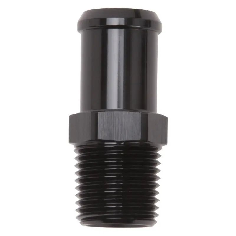 Edelbrock Straight Hose Fitting – 1/2″ Npt To 3/4″ Barb, Black Anodized Aluminum 1
