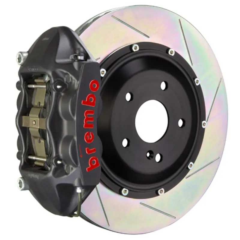 Brembo 11-18 Cayenne/S/Gts Rear Gts Bbk 4 Piston Cast 380X28 2Pc Rotor Slotted Type1-Black Ha 1