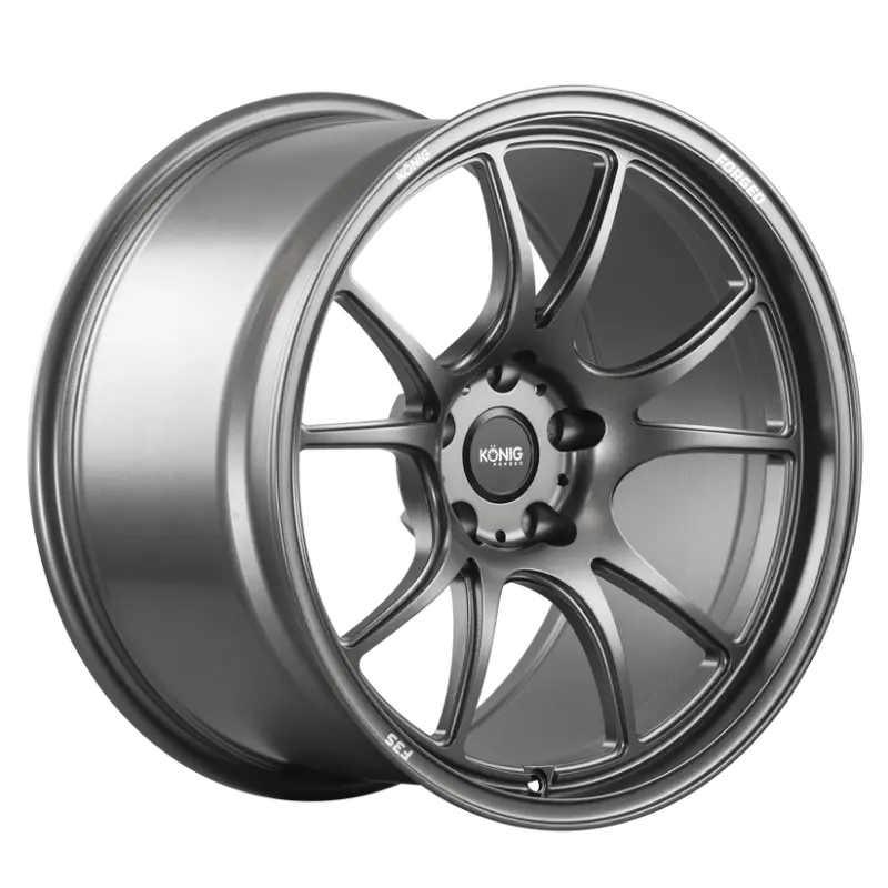 Konig Forged F3S Alloy Wheel – 17×8″, 5×114.3 Bolt Pattern, Et35 Offset, Satin Charcoal Finish With Knurled Bead 1