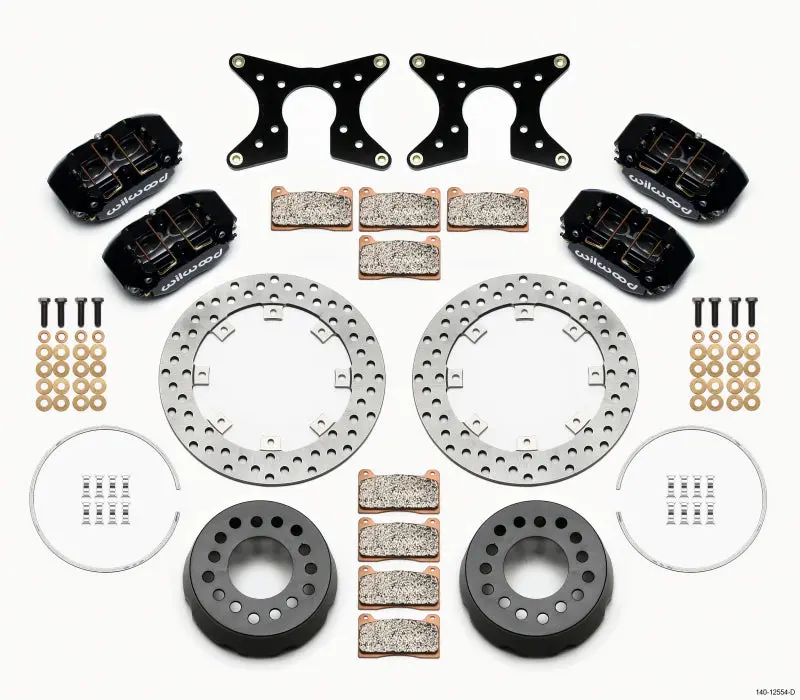 Wilwood Dynapro Dual Rear Caliper Kit — Lug-Mount, Drilled For 58–64 Oldsmobile/Pontiac, 0.5 In Studs 1