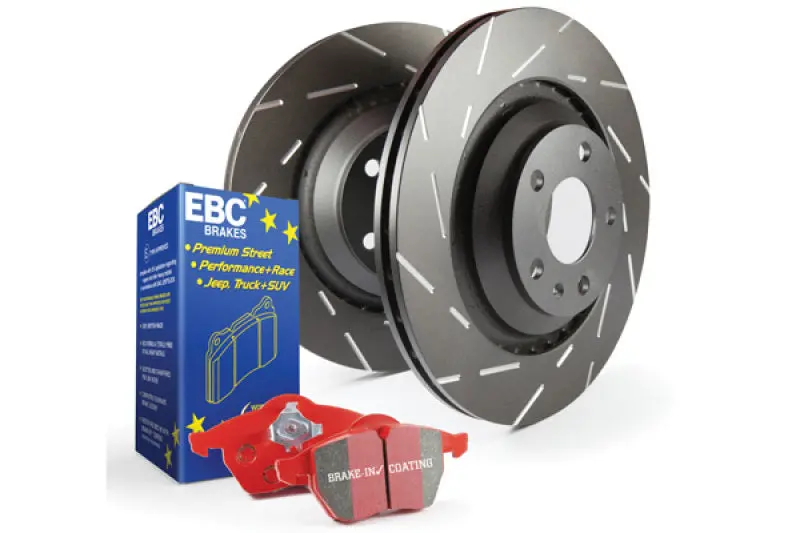 Ebc Redstuff Performance Brake Pad And Usr Slotted Rotor Kit 1