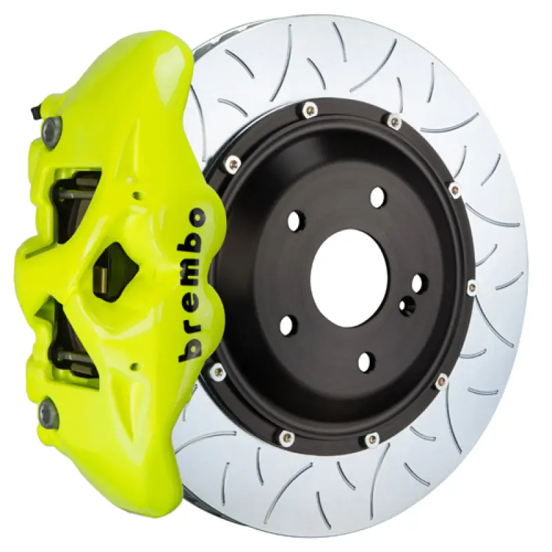 Brembo 20+ 992 C2S (Excl Pscb/Pccb) Fr Gt Bbk 6Pis Cast 380X34 2Pc Rtr Slot Type3-Fluo. Yellow 1
