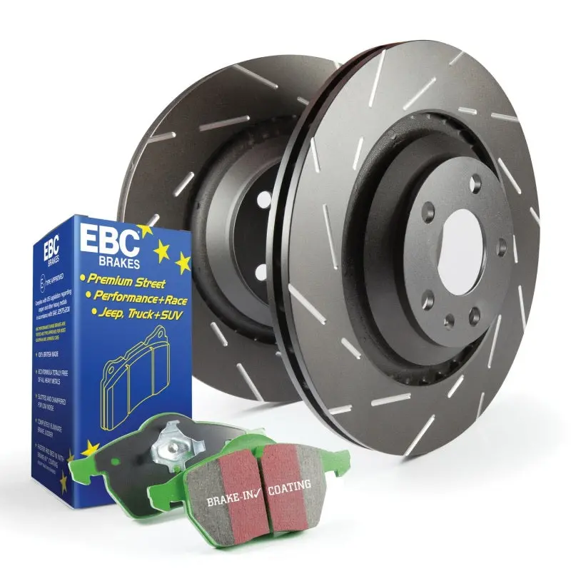 Ebc S2 Brake Kit — Greenstuff Pads Paired With Usr Drilled & Slotted Rotors 1