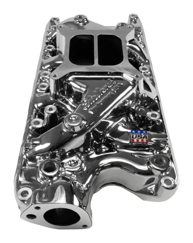 Edelbrock Performer Chrome Plasma-Finished Intake Manifold For Small-Block Ford Engines 1