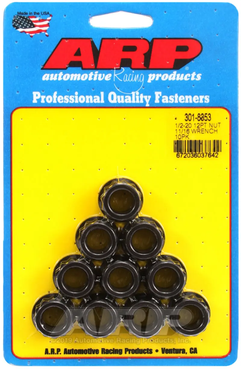 Arp 1/2"–20 12-Point Socket Head Nut Kit – Set Of 10 1