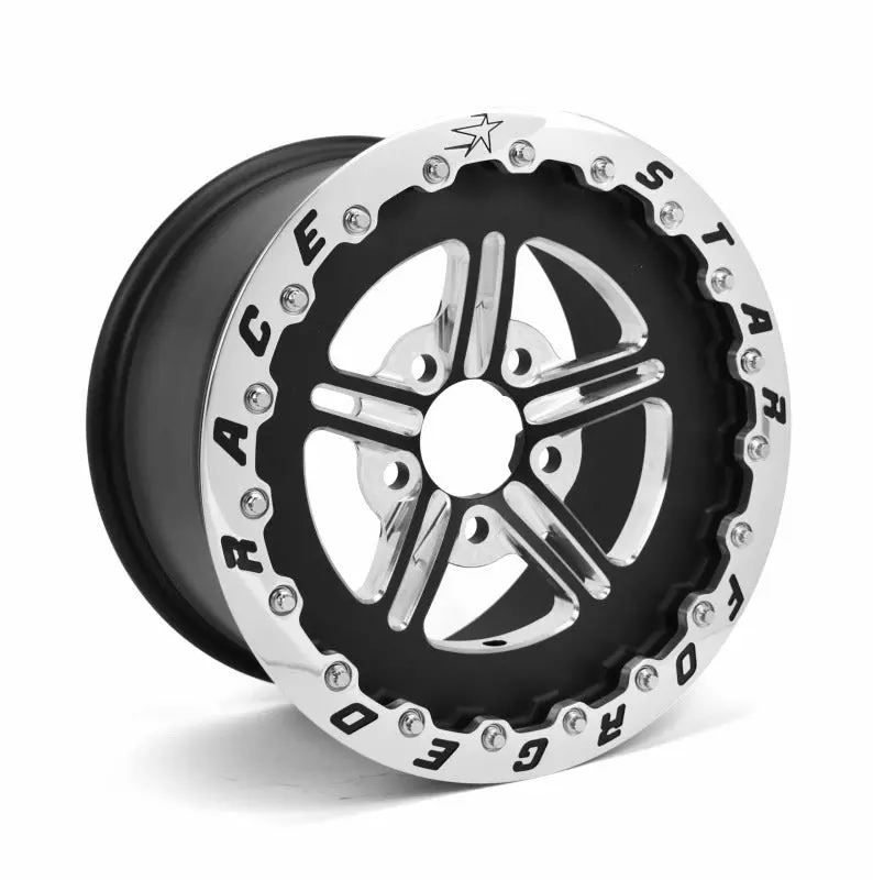Race Star 63 Pro Forged 15X10 Sbl Sportsman 5X5.00 Bc / 2.00In. Bs Wheel - Black Anodized/Machined 1