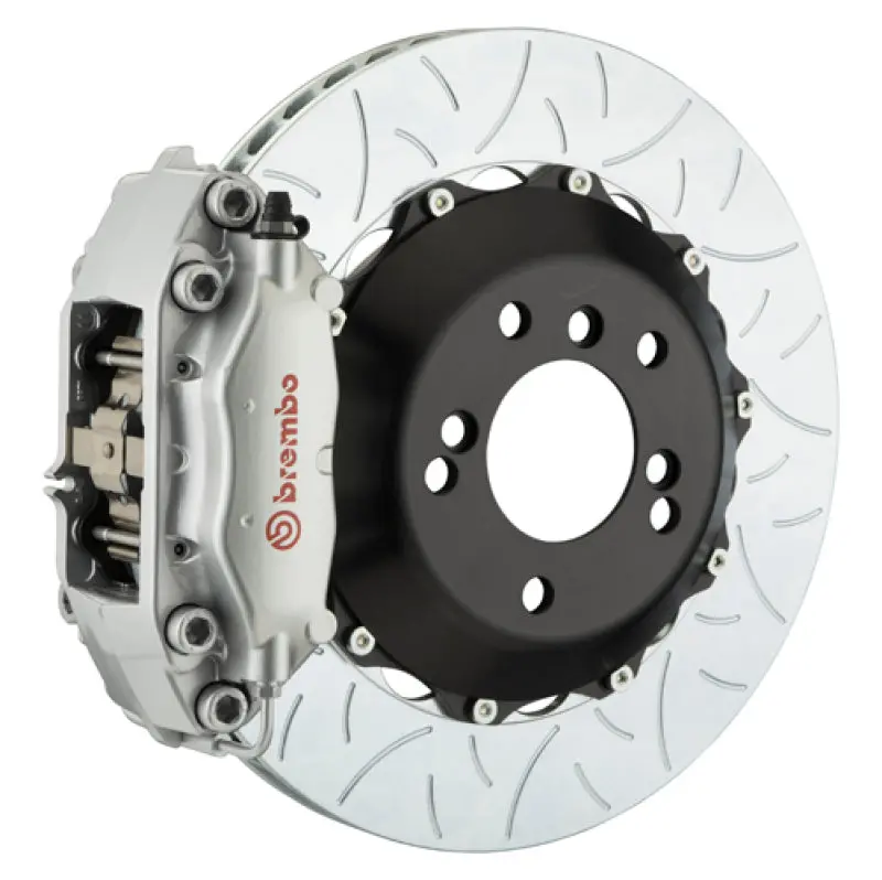 Brembo Gt Big Brake Kit For 2009–2013 Infiniti Fx35/Fx50 & 2014–2017 Qx70 – Rear, Slotted Two-Piece Rotors (345X28Mm), 4-Piston Calipers – Silver Finish 1