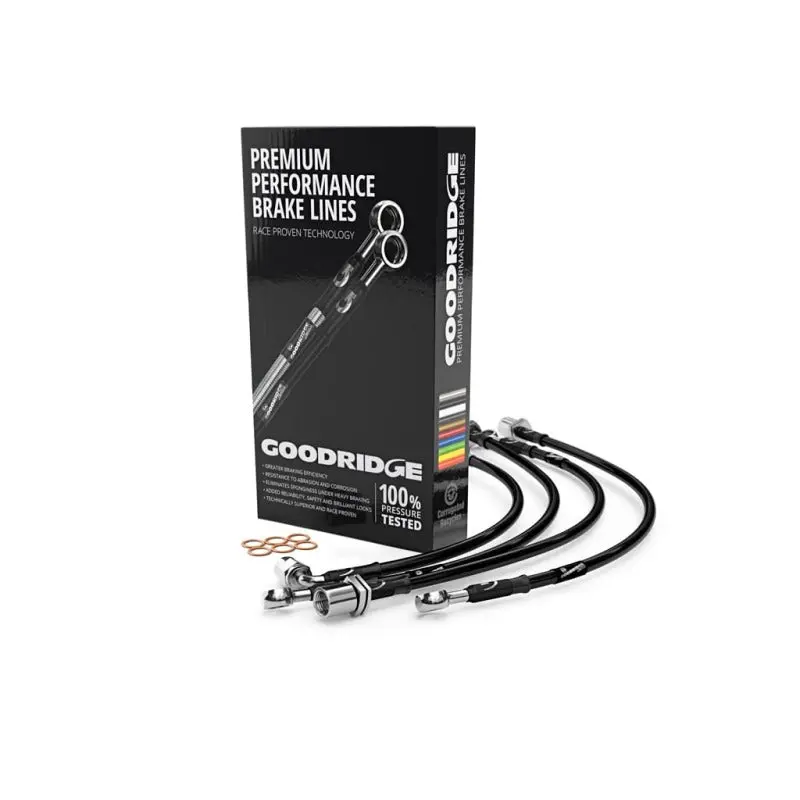 Goodridge Stainless Steel Brake Line Kit – Black, For 2014–2018 Subaru Forester 2.0L 1