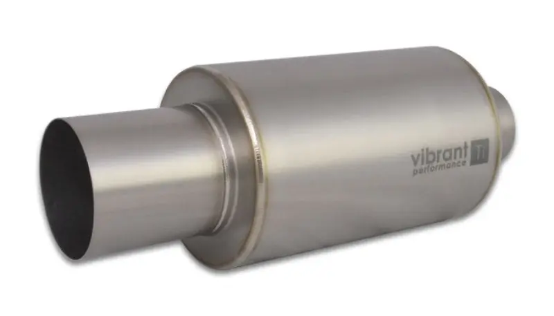 Vibrant Titanium Performance Muffler – 3-Inch Inlet & Outlet, Straight-Cut Natural Tip 1